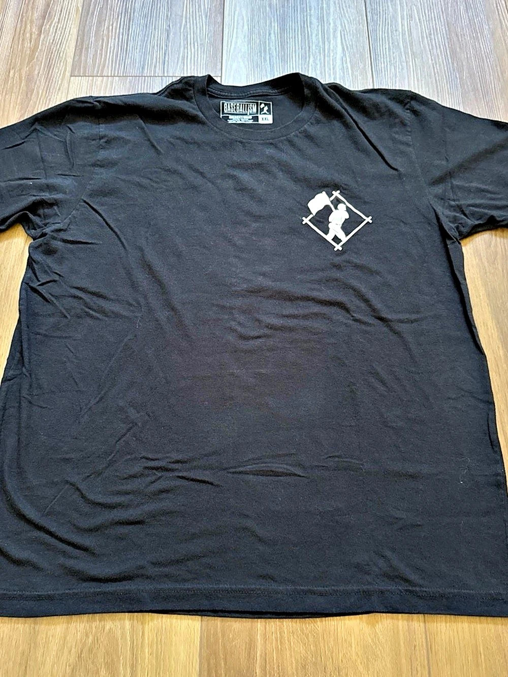 Baseballism Baseball Graphic Tee Black & White XXL